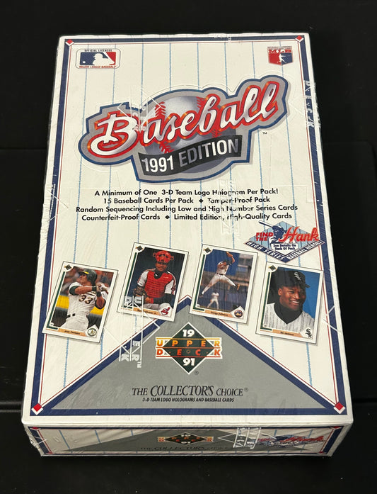 1991 Upperdeck MLB High Series Wax Box Factory Sealed 36 packs