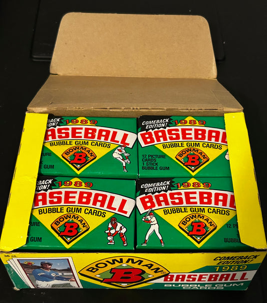 1989 Bowman MLB Wax Box 36 packs