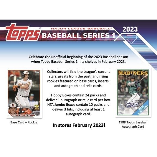 PICK YOUR TEAM - 2023 Topps Series 1 Baseball Jumbo Hobby Box FULL Case Break (Presell)